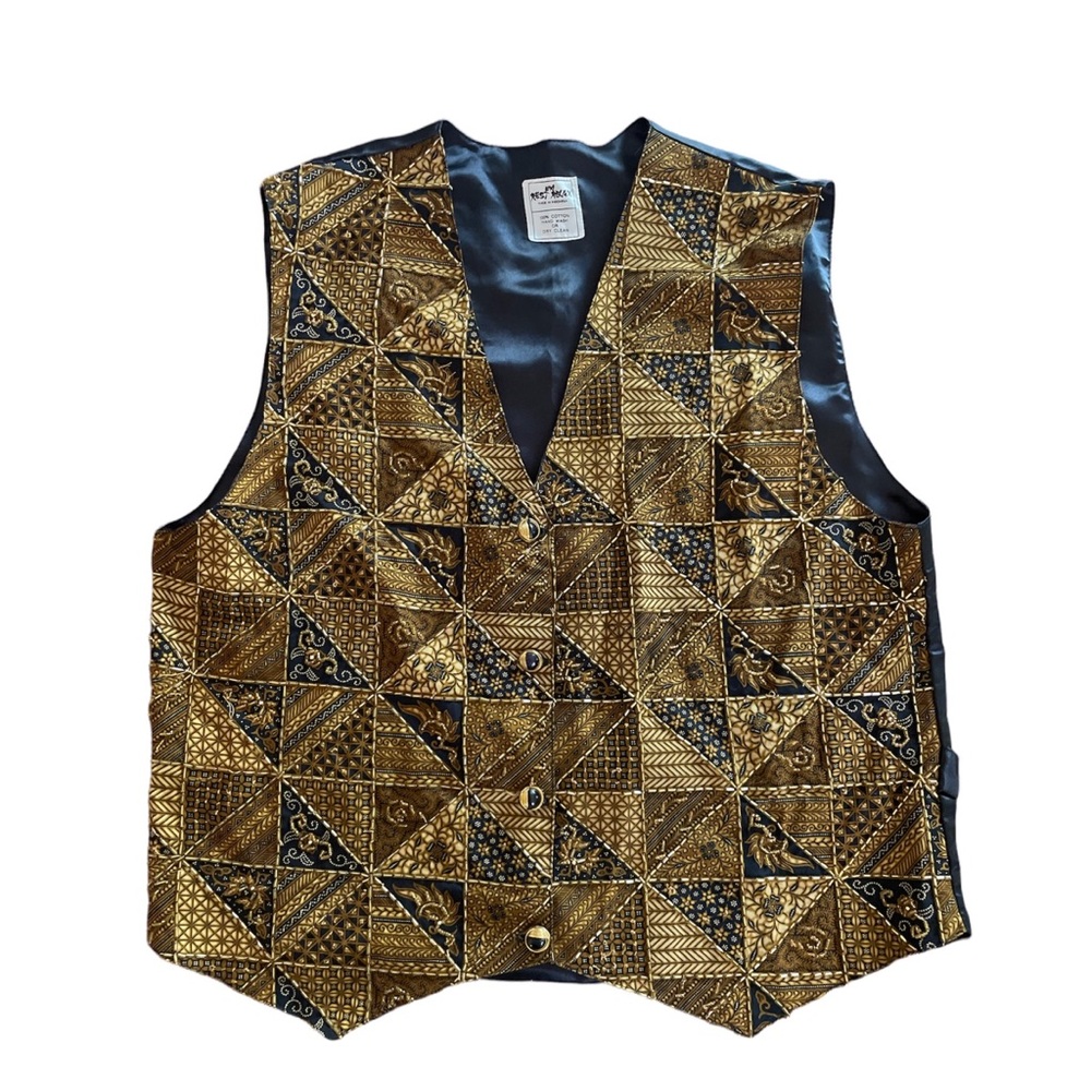 Vintage Embellished Vest “Rest and Relax”